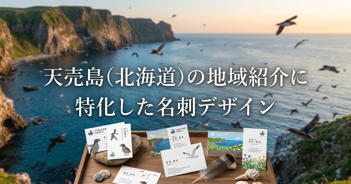 天売島(北海道)の地域紹介に特化した名刺デザイン