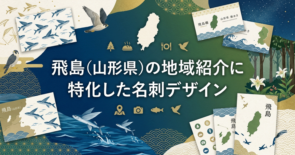 飛島(山形県)の地域紹介に特化した名刺デザイン