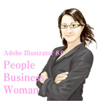 しながわデザイン室の作品発表：Illustrator：ビジネス_女性イラスト