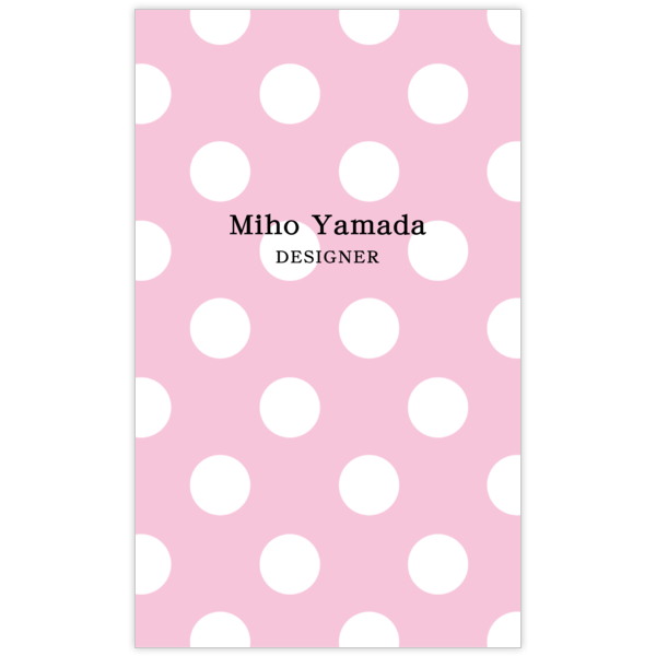 柄_水玉_2の名刺デザイン作成と印刷