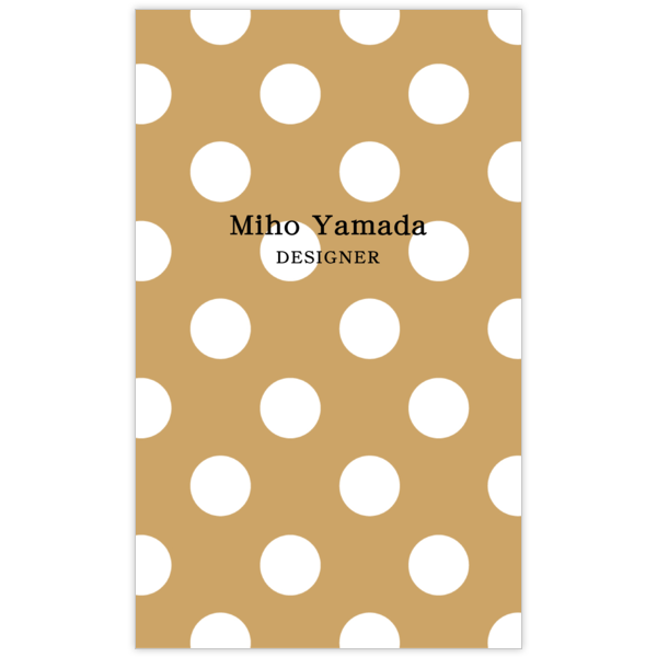 柄_水玉_3の名刺デザイン作成と印刷