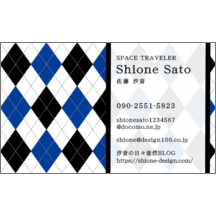 名刺作成｜柄_アーガイル_2｜1617