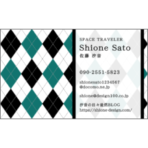 しながわデザイン室の作品発表：名刺の作成と印刷：柄_アーガイル_3