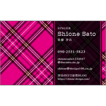 名刺作成｜柄_チェック_6｜1764