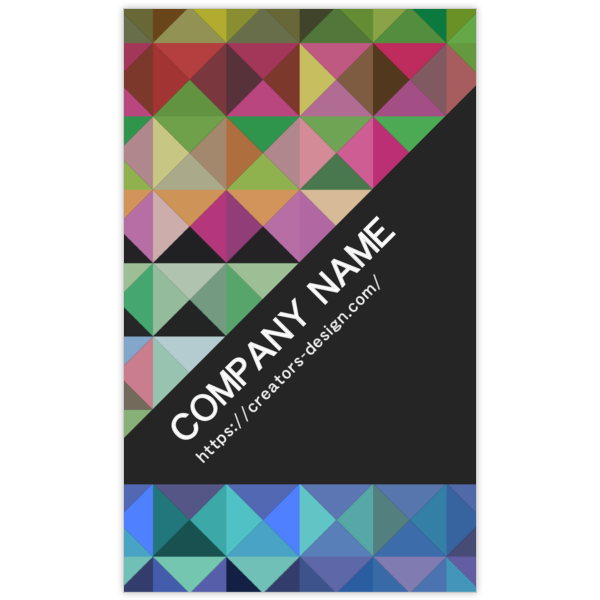 図形_カラフル_1の名刺デザイン作成と印刷