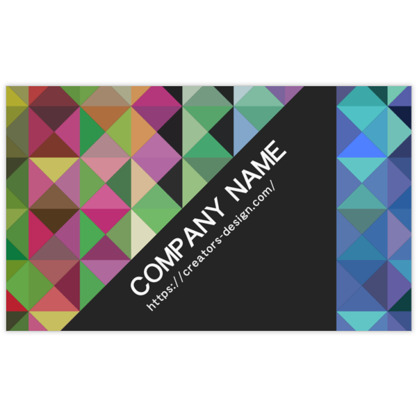 図形_カラフル_2の名刺デザイン作成と印刷