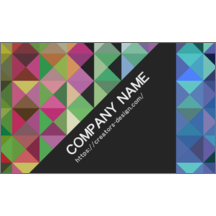 名刺作成｜図形_カラフル_2｜8676