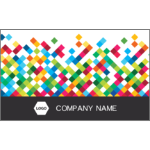 名刺作成｜図形_カラフル_4｜8779