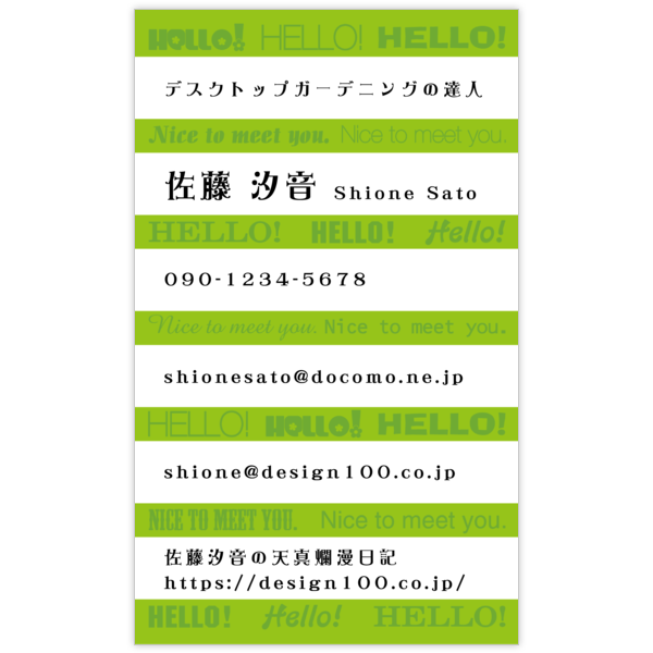柄_ボーダー_9の名刺デザイン作成と印刷