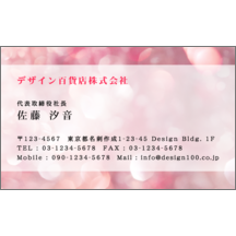 名刺作成｜フェミニン_ピンク_3｜3404