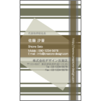 Ｇｅａｓｅｅｄの作品発表：名刺の作成と印刷：ボーダーデザイン（カーキ）