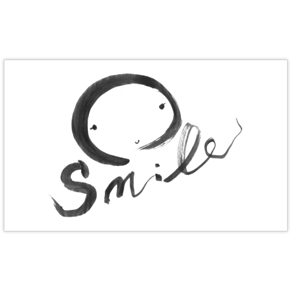 毛筆_笑_3の名刺デザイン作成と印刷