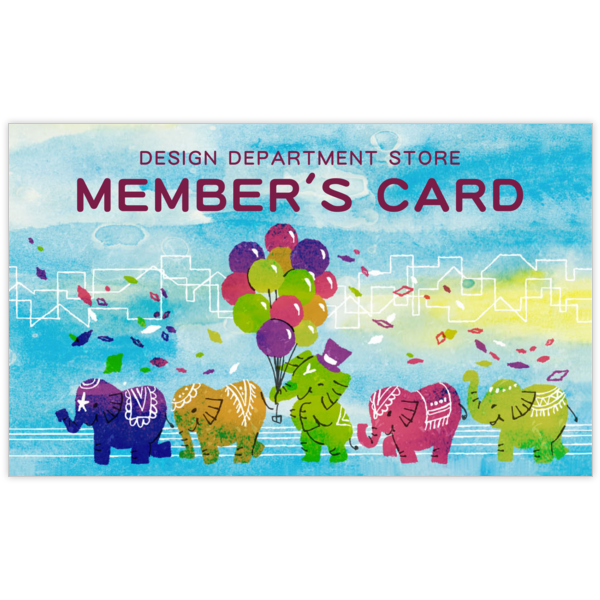 ファンシー_ゾウ_2の名刺デザイン作成と印刷