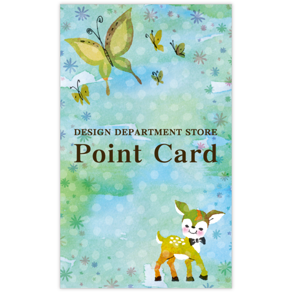 イラスト_シカ_2の名刺デザイン作成と印刷