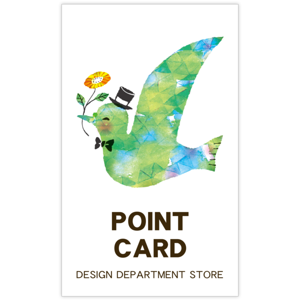 イラスト_鳥_5の名刺デザイン作成と印刷