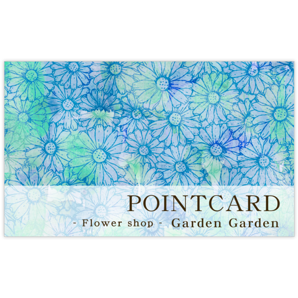 フェミニン_花柄_12の名刺デザイン作成と印刷