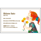 ワタナベの作品発表：名刺の作成と印刷：クラスペディアの花