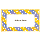 ワタナベの作品発表：名刺の作成と印刷：水彩dot_stripe