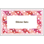 ワタナベの作品発表：名刺の作成と印刷：水彩dot_stripe