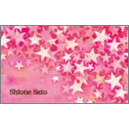ワタナベの作品発表：名刺の作成と印刷：星屑たち_pink