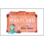 ワタナベの作品発表：名刺の作成と印刷：クマとトランク(名刺)