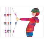 ワタナベの作品発表：はがき作成とDM印刷：ハッピーバースデイガール