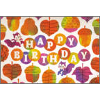 ワタナベの作品発表：はがき作成とDM印刷：ドングリ＆リスくん