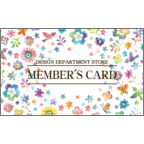 ワタナベの作品発表：名刺の作成と印刷：花と小鳥