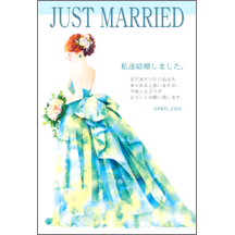 ワタナベの作品発表：はがき作成とDM印刷：結婚_ドレス_02