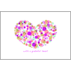 まるの作品発表：はがき作成とDM印刷：水彩_ハート２ 