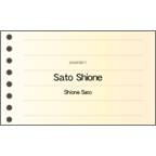 フリの作品発表：名刺の作成と印刷：NOTE