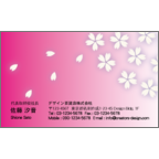 フォーヴァの作品発表：名刺の作成と印刷：和風・桜2