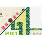 シュリンプマーメイドの作品発表：はがき作成とDM印刷：2019年 亥（いのしし）