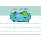 ＴＯＫＵＫＯの作品発表：はがき作成とDM印刷：暑中見舞い（バスカエル）