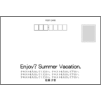 はがき・DM・ポストカードの作成：夏の花思い出の日